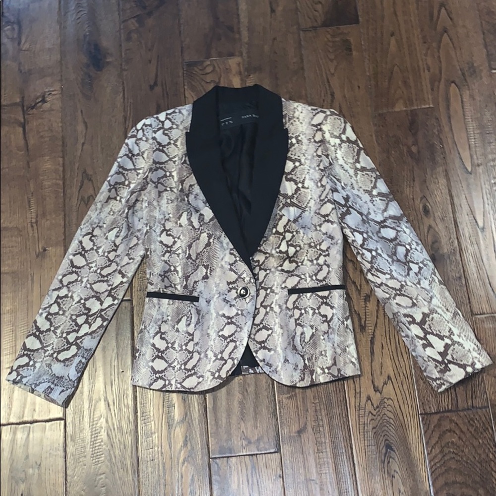 COPY - ZARA SNAKESKIN BLACK BROWN CREAM BLUE BLAZ…